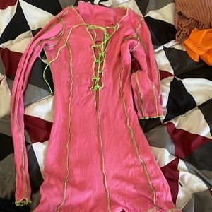 Fashion Nova Lace up Romper